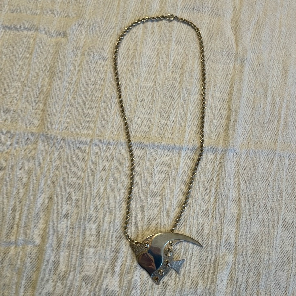 Silver fish necklace